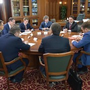На встрече Губернатора Андрея ‪‎Воробьёв‬а с руководством крупных торговых сетей, работающих в Московской области.